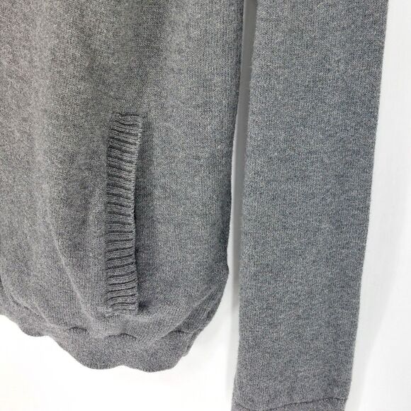 FIND Full Zip Sweater Mens Sz L Gray Cardigan Pockets Cozy Grandpacore Classic - Picture 5 of 9